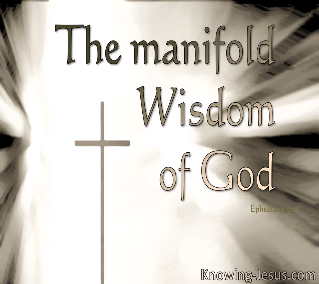 Ephesians 3:10  The Manifold Wisdom Of God (brown)